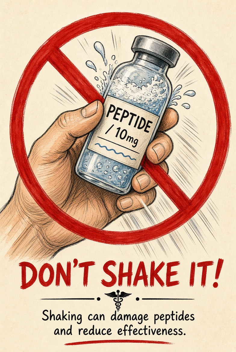 Do not shake the vial — prohibition graphic
